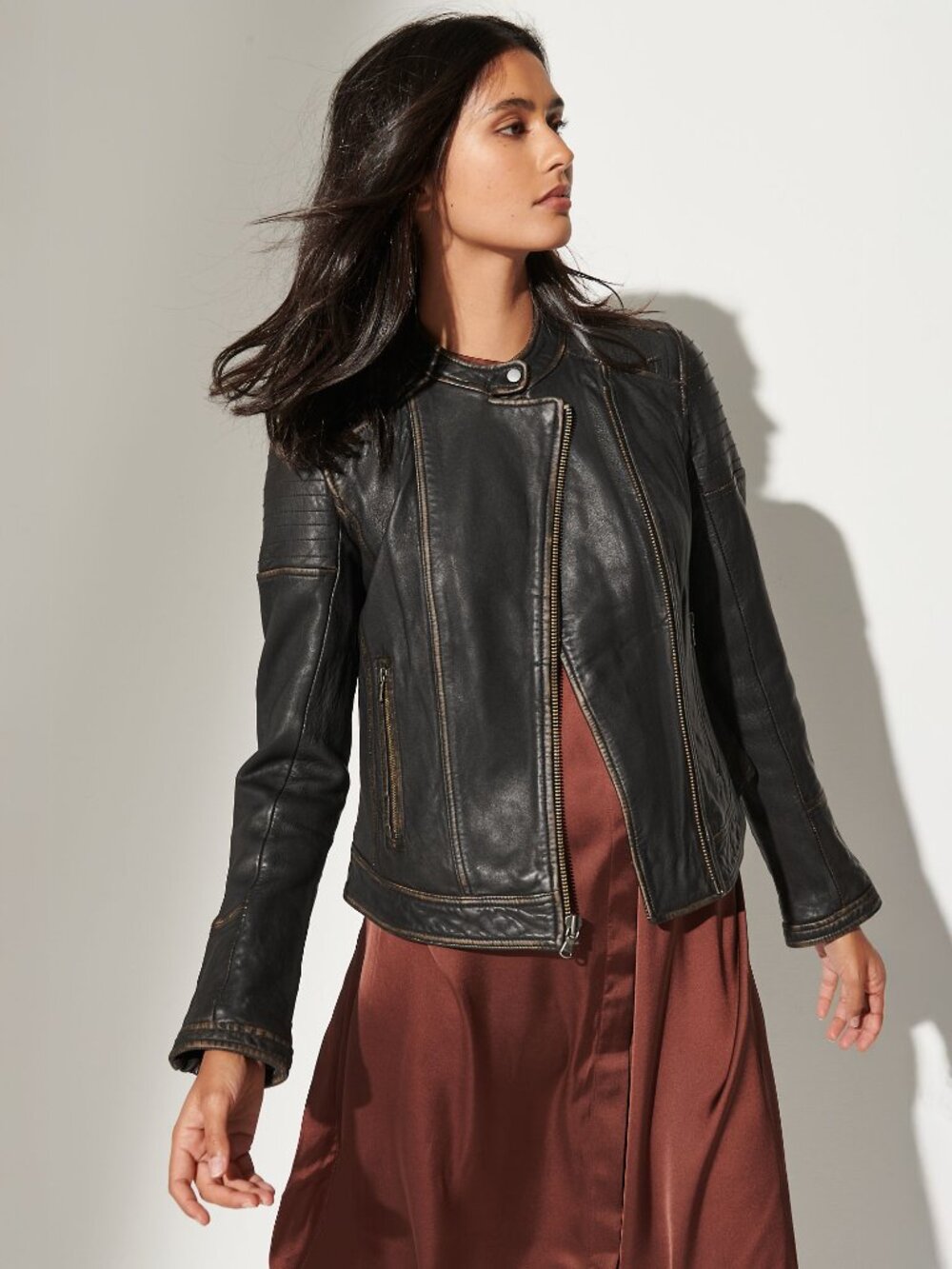 Overland Sheepskin Company Chelsea Moto Jacket NWOT